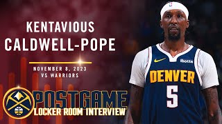 Kentavious CaldwellPope Talks About His Defensive Efforts  Locker Room Interview [upl. by Wolf]