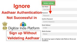 Fix Aadhaar Authentication Not successful in Digitize Aadhaar  Steps to Register in Digitize India [upl. by Trebornhoj]