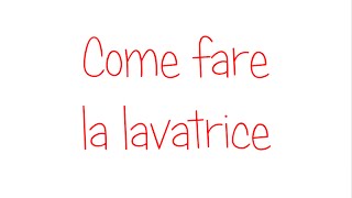 Come fare la lavatrice [upl. by Averat]