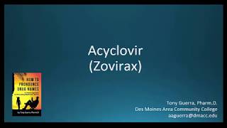 CC How to Pronounce acyclovir Zovirax Backbuilding Pharmacology [upl. by Rastus488]