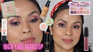 Full Face Of Expensive High End Makeup Bobbi Brown HUDA MAC Pixi etc [upl. by Acinad]