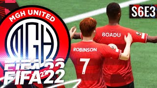 OUR EUROPEAN DEBUT  FIFA 22 MGH UNITED CAREER MODE S6E3 [upl. by Combe539]