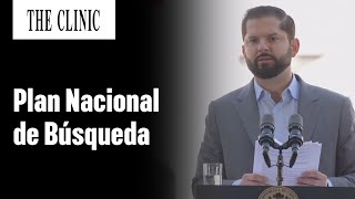 quotEstamos en deudaquot Presidente Boric lanza Plan Nacional de Búsqueda [upl. by Kessiah]