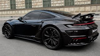 2023 Porsche 911 Turbo S  Full BlackBlue Carbon 911 [upl. by Ona]