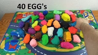 Play doh 40 surprise eggs [upl. by Feenah330]