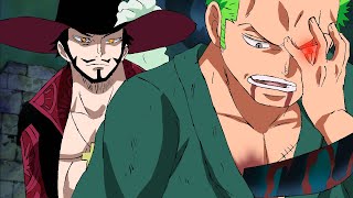 Zoro Explains How Mihawk Cut His Eye During Training  One Piece [upl. by Llednol]