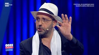 Sanremo 2022 Checco Zalone conquista lAriston tra gag e risate  Oggi è un altro giorno 03022022 [upl. by Vogeley]