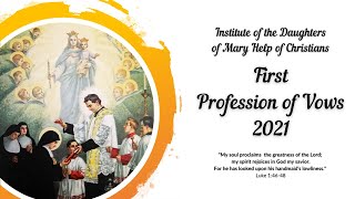 Salesian Sisters First Profession of Vows 2021 [upl. by Rivkah470]