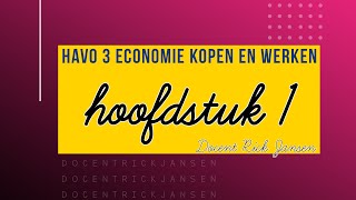 Economie HAVO 3  Kopen en Werken 3e druk  Hoofdstuk 1 [upl. by Ainala]