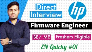 HP Recruitment 2021 Firmware Engineer TopVarSity  EnQuicky [upl. by Weintrob]