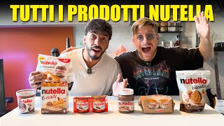 PROVIAMO TUTTI I PRODOTTI ESISTENTI DELLA NUTELLA  GIURO NON HO MAI GODUTO COSÌ TANTO IN VITA MIA [upl. by Gareri947]