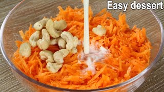 Easy amp Delicious Dessert recipe with Carrot [upl. by Yrannav]