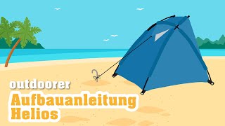 outdoorer Strandmuschel Helios Anleitung – Aufbauanleitung in 5 Schritten [upl. by Doherty]