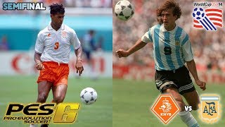 ARGENTINA vs HOLANDA  SEMIFINAL  MUNDIAL EEUU 1994  PES 6 [upl. by Lanaj25]