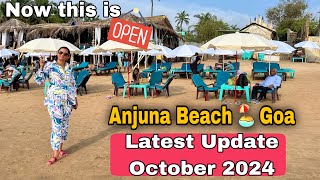 Goa October Update 2024  Anjuna Beach Update  Water sports  Shacks  Swimming [upl. by Ylrehs]