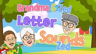 Grandma and Grandpa Letter Sound Song  Zed  Jack Hartmann Letter Sounds [upl. by Kreitman527]