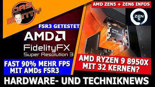 AMD Ryzen 8000 mit 32 Kernen  FSR3 im Test  Fast 90 mehr FPS  RX 6800XT schlägt RX 7800XT  News [upl. by Kilby]