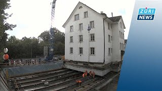 Spektakulärer Umzug in Kilchberg Denkmalgeschützte Villa wird verschoben [upl. by Ahsinyar]