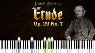 Etude Op 29 No 7  Henri Bertini  Piano Tutorial  Synthesia  How to play [upl. by Abernon971]