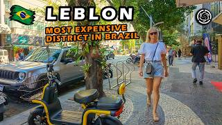 LEBLON Walking in Brazils MOST EXPENSIVE Neighborhood  Rio de Janeiro 2024 【 4K UHD 】 [upl. by Polito]