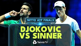 EPIC Novak Djokovic vs Jannik Sinner Match Highlights  Nitto ATP Finals 2023 [upl. by Karalynn]