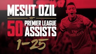 ALL of Mesut Ozils 50 Premier League assists  part one [upl. by Annais94]