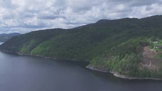 Tonstad Sirdal Sirdalsvatnet  Flying Over Norway [upl. by Anaiv]