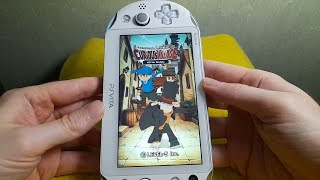 Professor Layton Curious Village HD port gameplay on Sony PS Vita Slim Playstation Vita 365 Henkaku [upl. by Anawat]