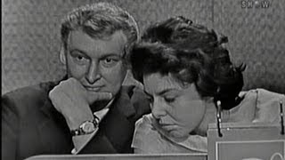 Whats My Line  Elaine May amp Mike Nichols Eamonn Andrews panel Jun 26 1960 [upl. by Strephonn]