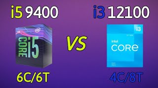 i3 12100 vs i5 9400  Benchmark and test in 7 Games High setting 1080P [upl. by Novi]