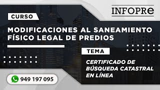 INFOPRE  Certificado de Búsqueda Catastral en linea [upl. by Nalced]