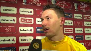 Christian Fassnacht nach dem Cupspiel YB  St Gallen 21 [upl. by Ahsille]