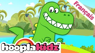 Chanson de dinosaure  Comptines Pour Les Bébé Par HooplaKidz Français [upl. by Namyh251]