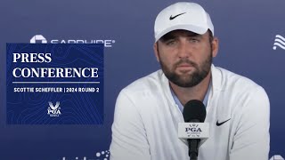 Scottie Scheffler Press Conference  2024 PGA Championship Round 2 [upl. by Ynetsed688]