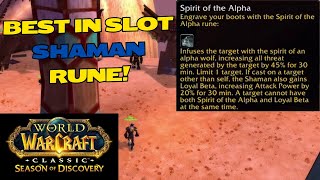 How to Get the Spirit of the Alpha Rune for Shaman  WoW Classic Season of Discovery [upl. by Gamali]