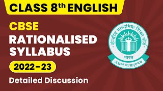 CBSE Rationalized Syllabus  Class 8 English 202223  CBSE Big Update [upl. by Thorbert]