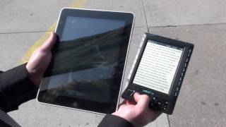 Apple iPad eReader iBooks Demo vs jetBook [upl. by Dduj]