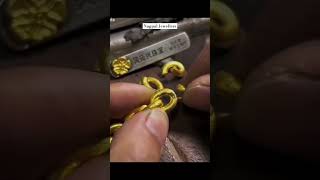 Making A Gold Bracelet🔥✌️ gold bracelat making hallmark22kgold [upl. by Dustin]