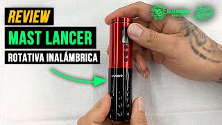 Review Mast LANCER Máquina de Tatuar ROTATIVA Inalámbrica  Wireless Rotary Tattoo Pen Dragonhawk [upl. by Novit]