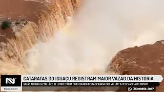 Cataratas do Iguaçu registram maior vazão da história [upl. by Atineb]