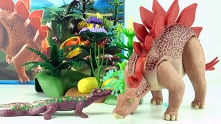 Playmobil Dinos Stegosaurus 5232  Dinosaur Stegosaurus toy with eggs and babies [upl. by Hafler]