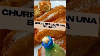 Como hacer Churros con una Botella  Churrera casera gratis Como hacer churros sin churrera shorts [upl. by Reinhart]