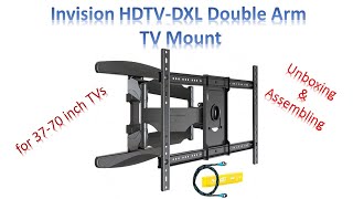 Unboxing Assembling  Invision HDTV DXL Double Arm TV Mount for 37 70 inch TVs [upl. by Neyugn]