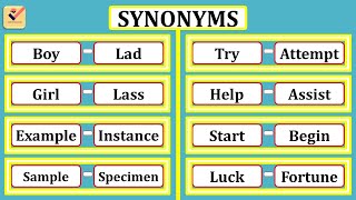 Synonyms  500 most important words in English  Vocabulary  Synonyms words  Alternative words [upl. by Pomona]