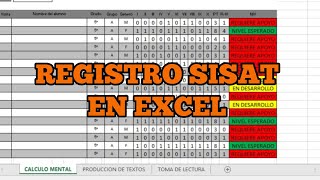 REGISTRO SISAT 2024 NIVEL PRIMARIA  FORMATO EN EXCEL docentes noticias alumnos [upl. by Quirita]