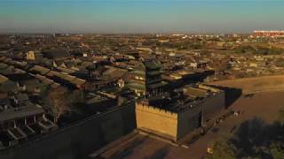 Birdview of an Ancient Walled City in China 鸟瞰平遥古城2018 [upl. by Lyndsey]