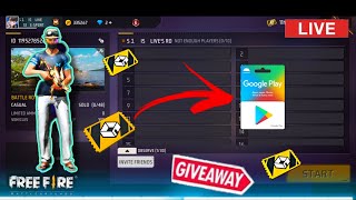 FREE FIRE LIVE REDEEM CODE GIVEAWAY CUSTOM 😜 [upl. by Callida]