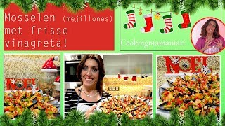 Mosselen met frisse vinagreta mejillones Kerstspecials [upl. by Moseley639]