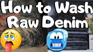 How to Wash Raw Denim The Easy Way  The Best Way To Wash Denim [upl. by Truelove]