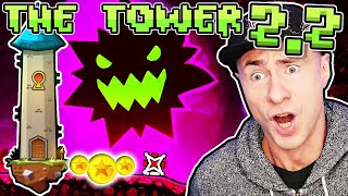 Geometry Dash 22  ALL TOWER LEVELS with 3 COINS COMPLETE [upl. by Ezana]